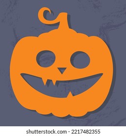 Design of funny Halloween pumpkin icon. Vector