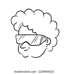 Diseño de la mano graciosa de la cabeza