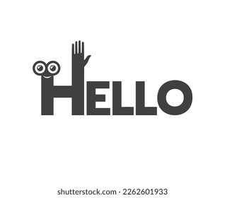 Design of funny hello message