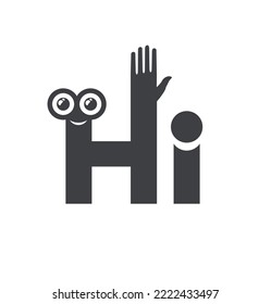 Design of funny hi message