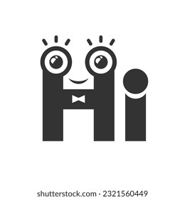 Design of funny hi message