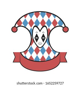 Design of funny jester illustration