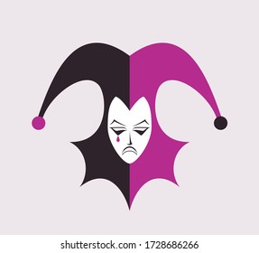 Design of funny jester illustration