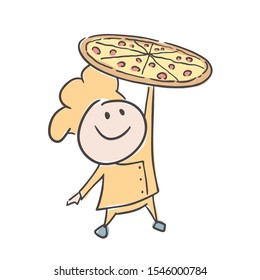 design of funny kid chef