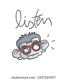 Design der lustigen Hörnachricht