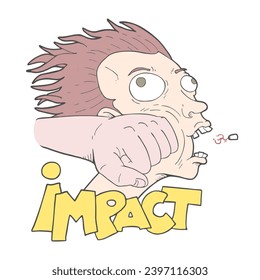Diseño del dibujo de una cara de punzonado divertida