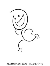 design for funny running man