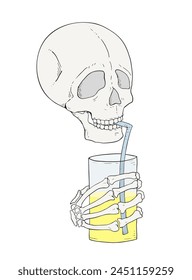 Diseño de la mano del cráneo divertido