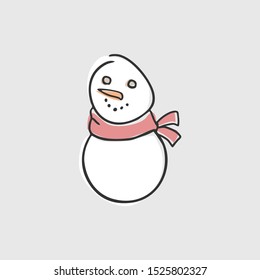 diseño de divertidos dibujos de muñecas de nieve