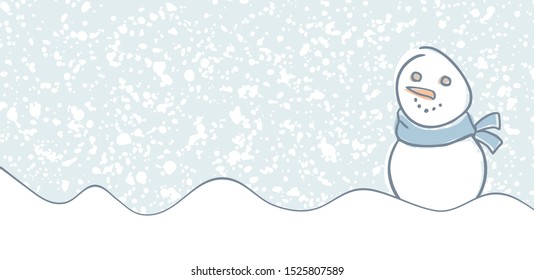 design of funny snow doll draw