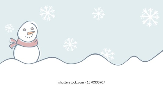 design of funny snow doll draw