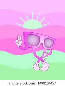 Design of funny summer sunglasses