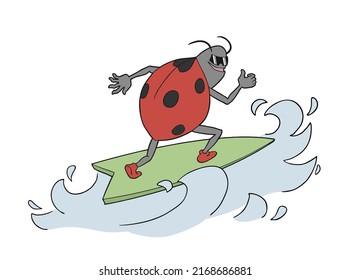 Design of funny surf draw