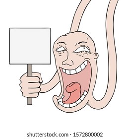 Design of funny surprised face illustration