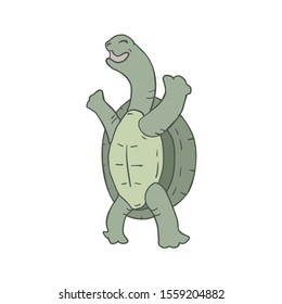 design of funny turtle illustration