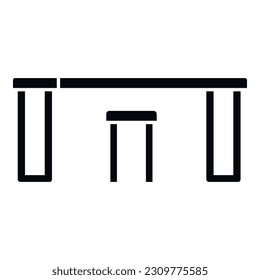 Design furniture icon simple vector. Lounge room. Home luxury