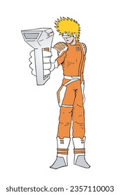 Diseño del futuro soldado con arma