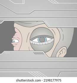 Diseño de cara futurista de robot