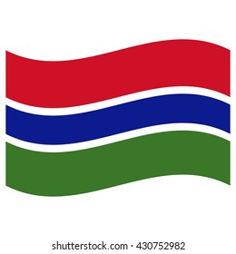 design Gambia flag waving vector