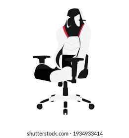 Design gaming chair, computer chair (chair for playing games) vector