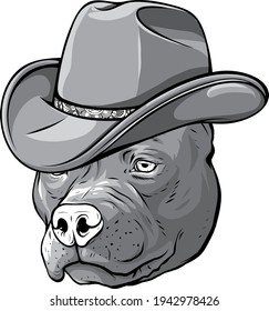 design of gangster pitbull with fedora hat vector illustration