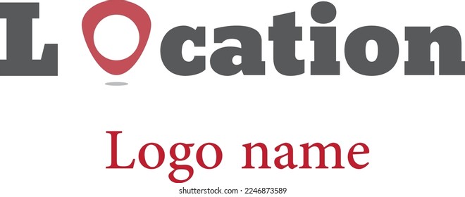 Design the geographical location logo professionally on a white background