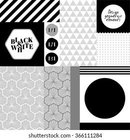 Design geometric elements. Black&white. Abstract pattern