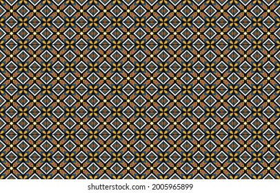 Design of geometric ethnic pattern seamless color oriental, pattern of fabric, curtain, carpet, wallpaper, clothing, tile, wrapping, Batik, fabric.Vector illustration background