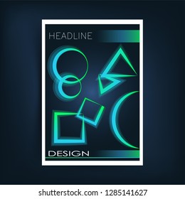 Design geometric figures for cover, template, banner, flyer. Eps 10