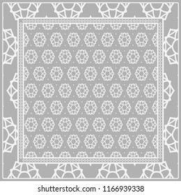 Design of a Geometric Flower Pattern. vector.