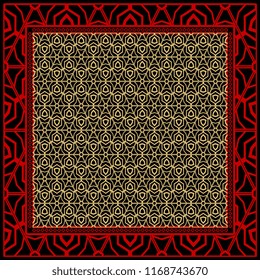 Design of a Geometric Flower Pattern. vector.