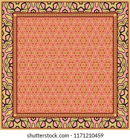 Design of a Geometric Flower Pattern. vector. for wallpaper, flyer, book, brochure