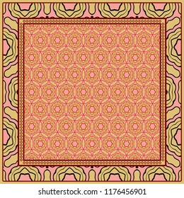 Design of a Geometric Flower Pattern. vector. for wallpaper, flyer, book, brochure