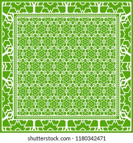 Design of a Geometric Flower Pattern. vector.