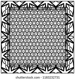 Design of a Geometric Flower Pattern. vector. for wallpaper, flyer, book, brochure