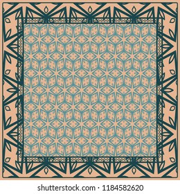 Design of a Geometric Flower Pattern. vector. for wallpaper, flyer, book, brochure