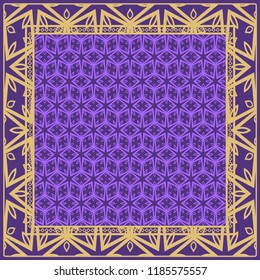 Design of a Geometric Flower Pattern. vector. for wallpaper, flyer, book, brochure