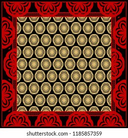 Design of a Geometric Flower Pattern. vector. for wallpaper, flyer, book, brochure