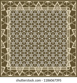 Design of a Geometric Flower Pattern. vector. for wallpaper, flyer, book, brochure