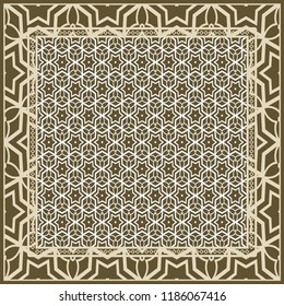 Design of a Geometric Flower Pattern. vector. for wallpaper, flyer, book, brochure