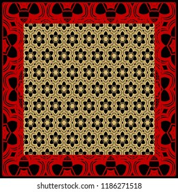Design of a Geometric Flower Pattern. vector. for wallpaper, flyer, book, brochure