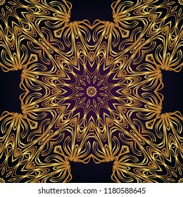 Design of a Geometric Flower seamless Pattern. vector. for wallpaper, flyer, book, brochure