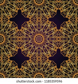 Design of a Geometric Flower seamless Pattern. vector. for wallpaper, flyer, book, brochure