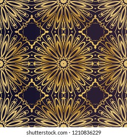 Design of a Geometric Flower seamless Pattern. vector. for wallpaper, flyer, book, brochure