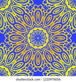 Design of a Geometric Flower seamless Pattern. vector. for wallpaper, flyer, book, brochure