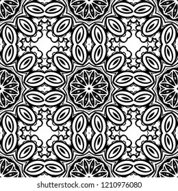 Design of a Geometric Flower seamless Pattern. vector. for wallpaper, flyer, book, brochure
