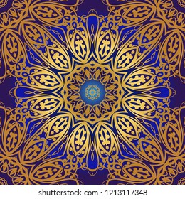 Design of a Geometric Flower seamless Pattern. vector. for wallpaper, flyer, book, brochure