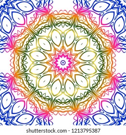 Design of a Geometric Flower seamless Pattern. vector. for wallpaper, flyer, book, brochure