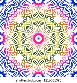 Design of a Geometric Flower seamless Pattern. vector. for wallpaper, flyer, book, brochure