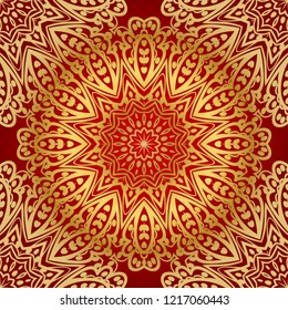Design of a Geometric Flower seamless Pattern. vector. for wallpaper, flyer, book, brochure